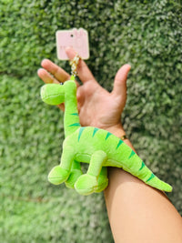 Cute Green Dinosaur Plush Keychain for Kids, Girls & Boys | Soft Dinosaur Bag Charm & Backpack Accessory