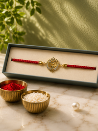 Premium AD Statement Rakhi for Brother | Designer American Diamond Rakhi with Luxury Braided Thread | Handmade Raksha Bandhan Gift | Jugnu Store