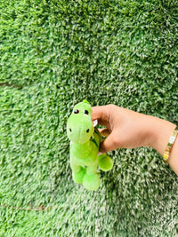 Cute Green Dinosaur Plush Keychain for Kids, Girls & Boys | Soft Dinosaur Bag Charm & Backpack Accessory