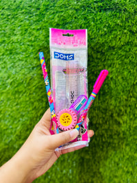 Navratri Kanjak Hamper for Kids, Pack of 12 Gift Sets with DOMS Stationery Kit, Pearl Hairband, Large Hair Clip, Cotton Handkerchief, Sharpener and Eraser, Kanya Pujan Return Gifts