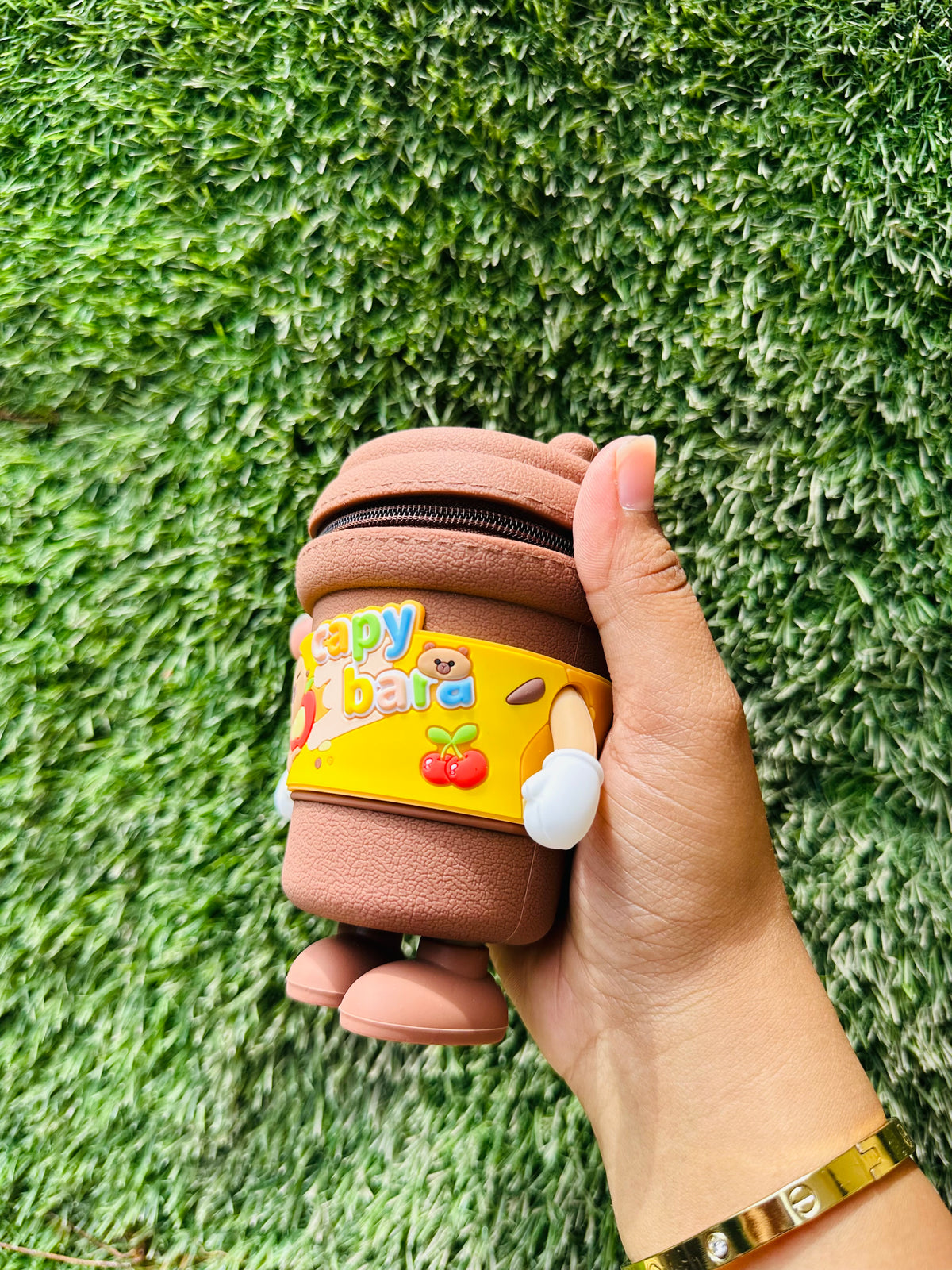 Cute Cappy Bear Coin Pouch with Rotating Arms & Feet | Mini Zipper Coin Purse for Kids, Girls & Gifting – 2 Colours