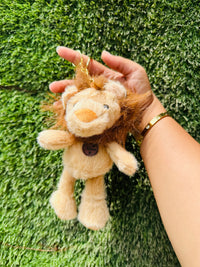 Cute Lion Plush Keychain for Kids & Girls | Soft Lion Bag Charm & Backpack Accessory | Cute Animal Keyring