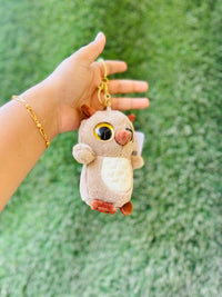 Cute Owl Plush Keychain | Soft Fluffy Owl Bag Charm & Keyring | Adorable Mini Owl Keychain