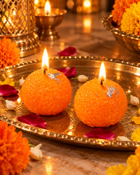 Diwali Gift Hamper with Festive Decor and Decorative Candles