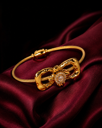 Anti Tarnish Gold Bracelet for Women | Elegant Bow & Crystal Bracelet | Stylish Statement Jewellery | Luxury-Inspired Bracelet for Everyday, Party & Festive Wear