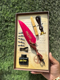 Harry Potter Premium Edition Writing Set | Feather Quill Pen, Ink Bottle & Accessories Gift Set