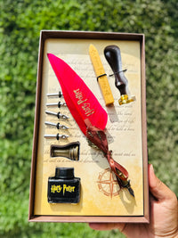 Harry Potter Premium Edition Writing Set | Feather Quill Pen, Ink Bottle & Accessories Gift Set