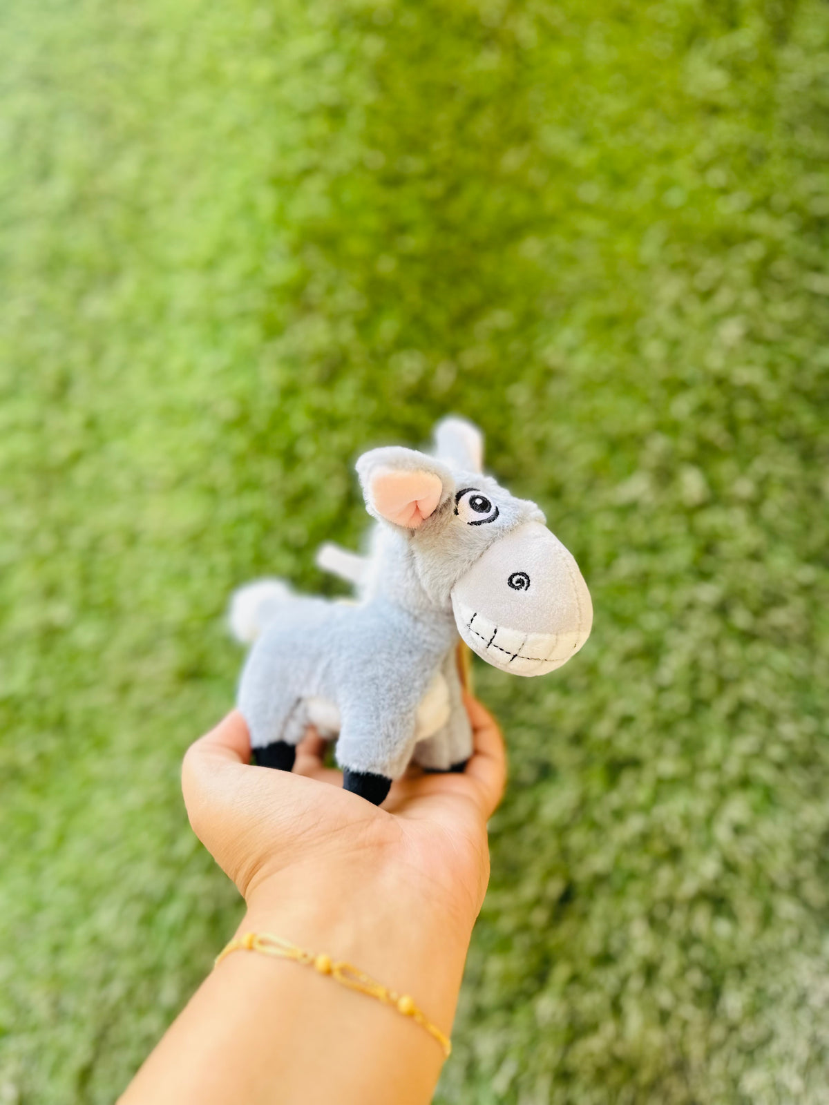 Cute Donkey Plush Keychain | Soft Grey Animal Bag Charm & Keyring | Adorable Donkey Keychain