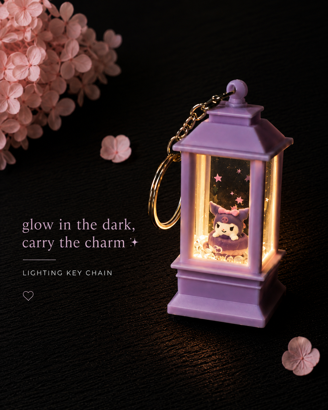 Dream Glow Kuromi Lantern Keychain