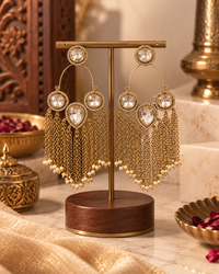 Festive Indian Earrings for Women, Lightweight Heavy-Look Statement Earrings, Unique Ethnic Jewellery for Karwa Chauth, Diwali, Wedding & Functions