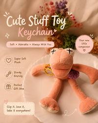Cute Plush Monster Keychain | Soft Stuffed Toy Bag Charm | Kawaii Plush Keyring