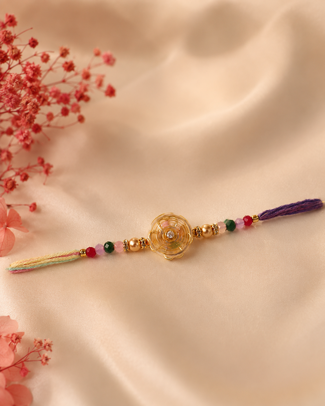 Premium AD Spinner Rakhi for Brother | Designer Rotating Rakhi with Gift Box | 3 Elegant Variants