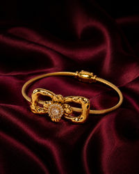 Anti Tarnish Gold Bracelet for Women | Elegant Bow & Crystal Bracelet | Stylish Statement Jewellery | Luxury-Inspired Bracelet for Everyday, Party & Festive Wear