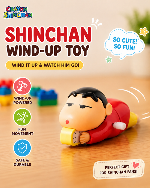 Shinchan Wind-Up Toy for Kids | Cute Moving Cartoon Character Toy