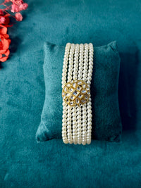 Premium Bracelet Rakhi for Sisters & Bhabhi | Kundan Beaded Bracelet Rakhi | Adjustable Designer Rakhi | 4 Color Variants