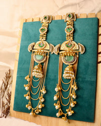 South Indian Long Pearl Jhumka Earrings | Temple Bridal Jewellery