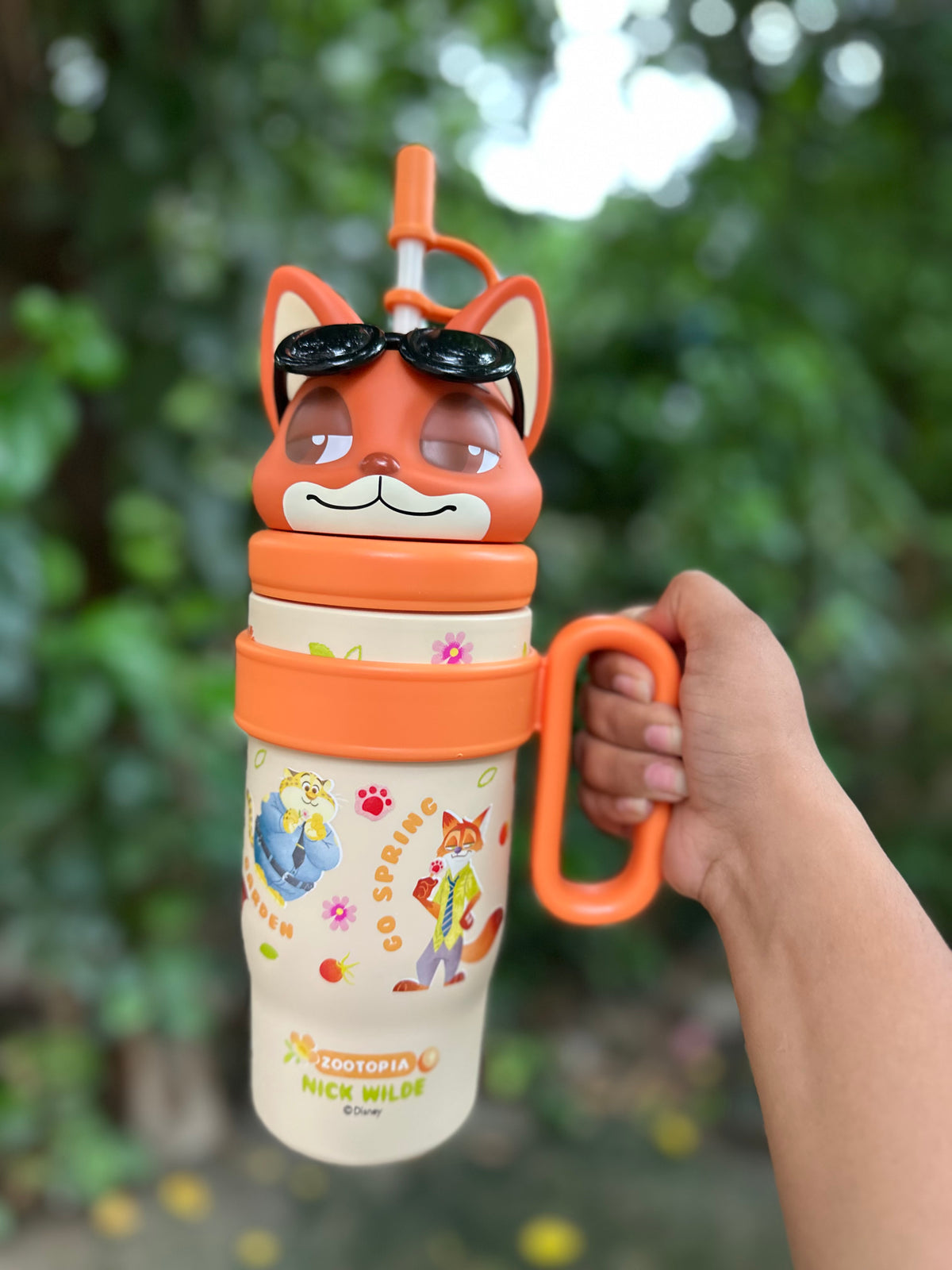 800ml Zootopia Nick Character Stainless Steel Leakproof Tumbler