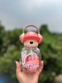 500ml Cute Bear Water Bottle with Strap & Fun Stickers – BPA Free