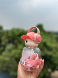 500ml Cute Bear Water Bottle with Strap & Fun Stickers – BPA Free