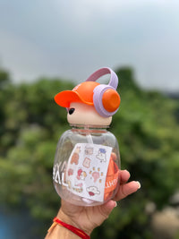 500ml Cute Bear Water Bottle with Strap & Fun Stickers – BPA Free