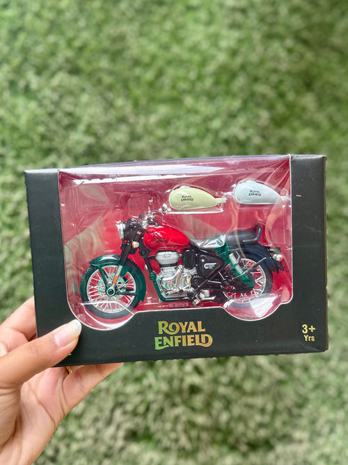 Royal Enfield Toy Motorcycle with Interchangeable Fuel Tanks | Made in India | Pull Back Bike Toy