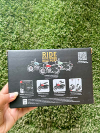JUGNU STORE Rakhi Gift Hamper for Brother | Premium Handmade Cotton Basket with Royal Enfield Bike Model, Mini Perfume Set, Ferrero Rocher, Maza, Nachos, Choco Sticks, Keychain | Ready-to-Gift Raksha Bandhan Gift Combo for Men