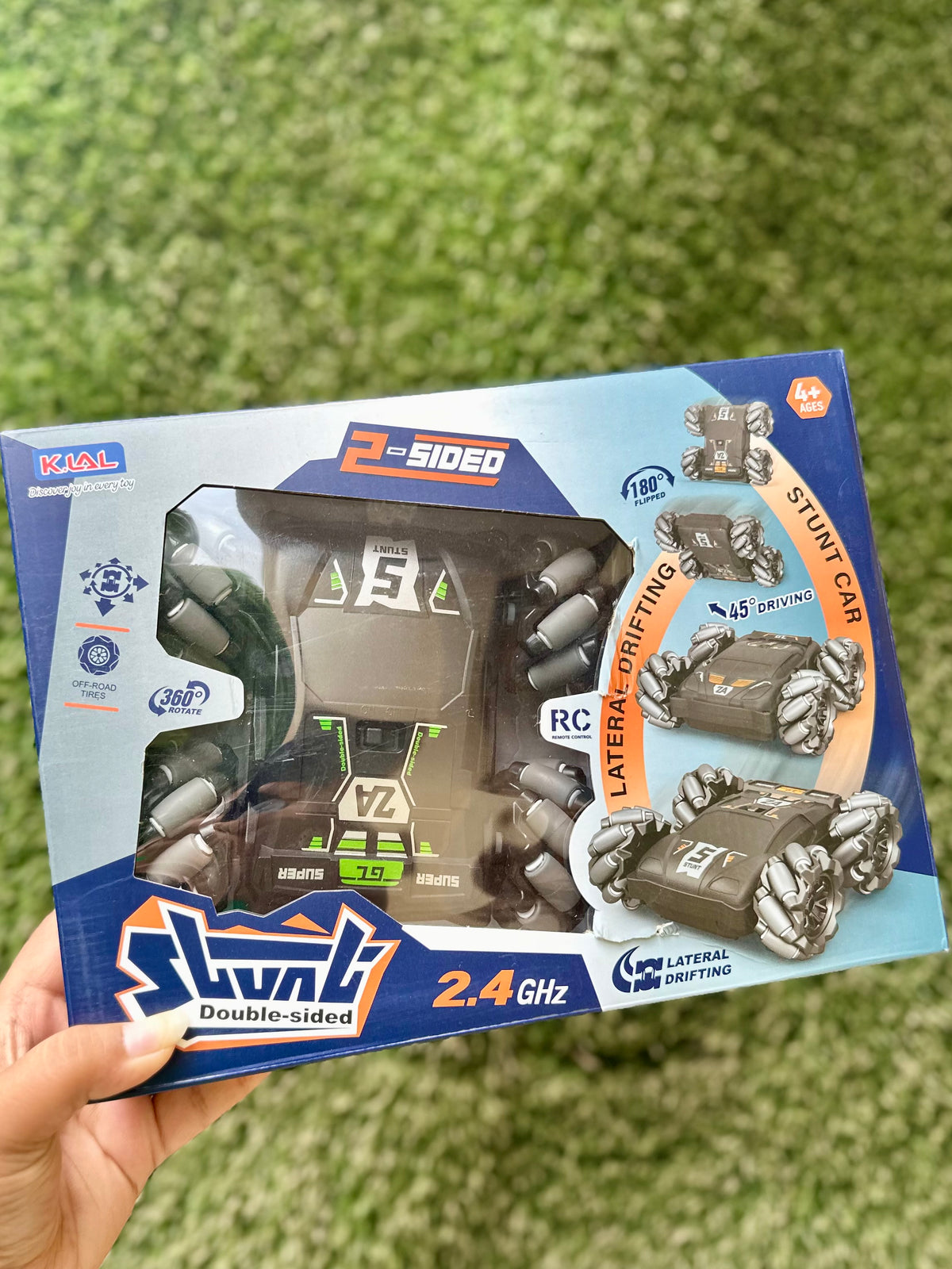 2.4GHz RC Stunt Car with Mecanum Wheels | Double-Sided 360° Drift Remote Control Car for Kids | 4+ Years