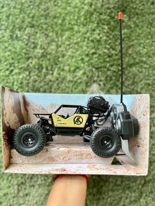 1:18 RC Rock Crawler Off-Road Car | Die-Cast Metal 4WD Remote Control Climbing Vehicle | Rechargeable | 6+ Years