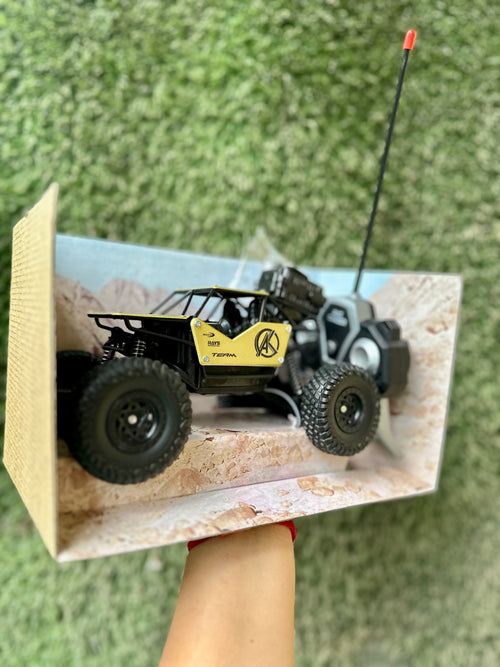 1:18 RC Rock Crawler Off-Road Car | Die-Cast Metal 4WD Remote Control Climbing Vehicle | Rechargeable | 6+ Years