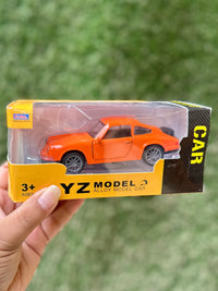 Die-Cast Alloy Sports Car Toy with Opening Doors | Mini Pull Back Model Car | 3 Color Variants | 3+ Years