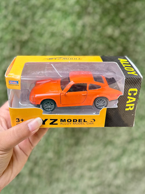 Die-Cast Alloy Sports Car Toy with Opening Doors | Mini Pull Back Model Car | 3 Color Variants | 3+ Years