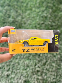 Die-Cast Alloy Sports Car Toy with Opening Doors | Mini Pull Back Model Car | 3 Color Variants | 3+ Years