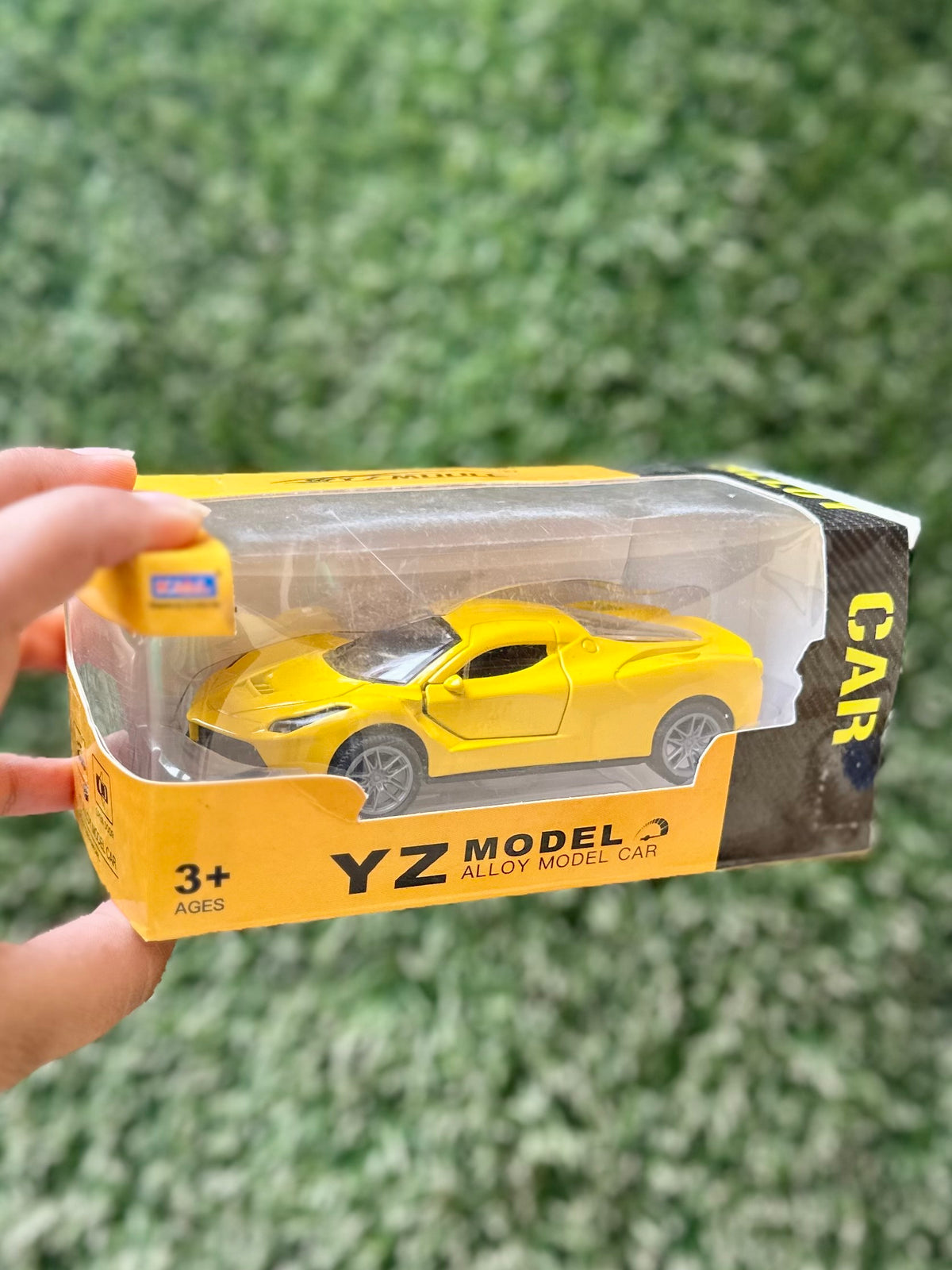 Die-Cast Alloy Sports Car Toy with Opening Doors | Mini Pull Back Model Car | 3 Color Variants | 3+ Years