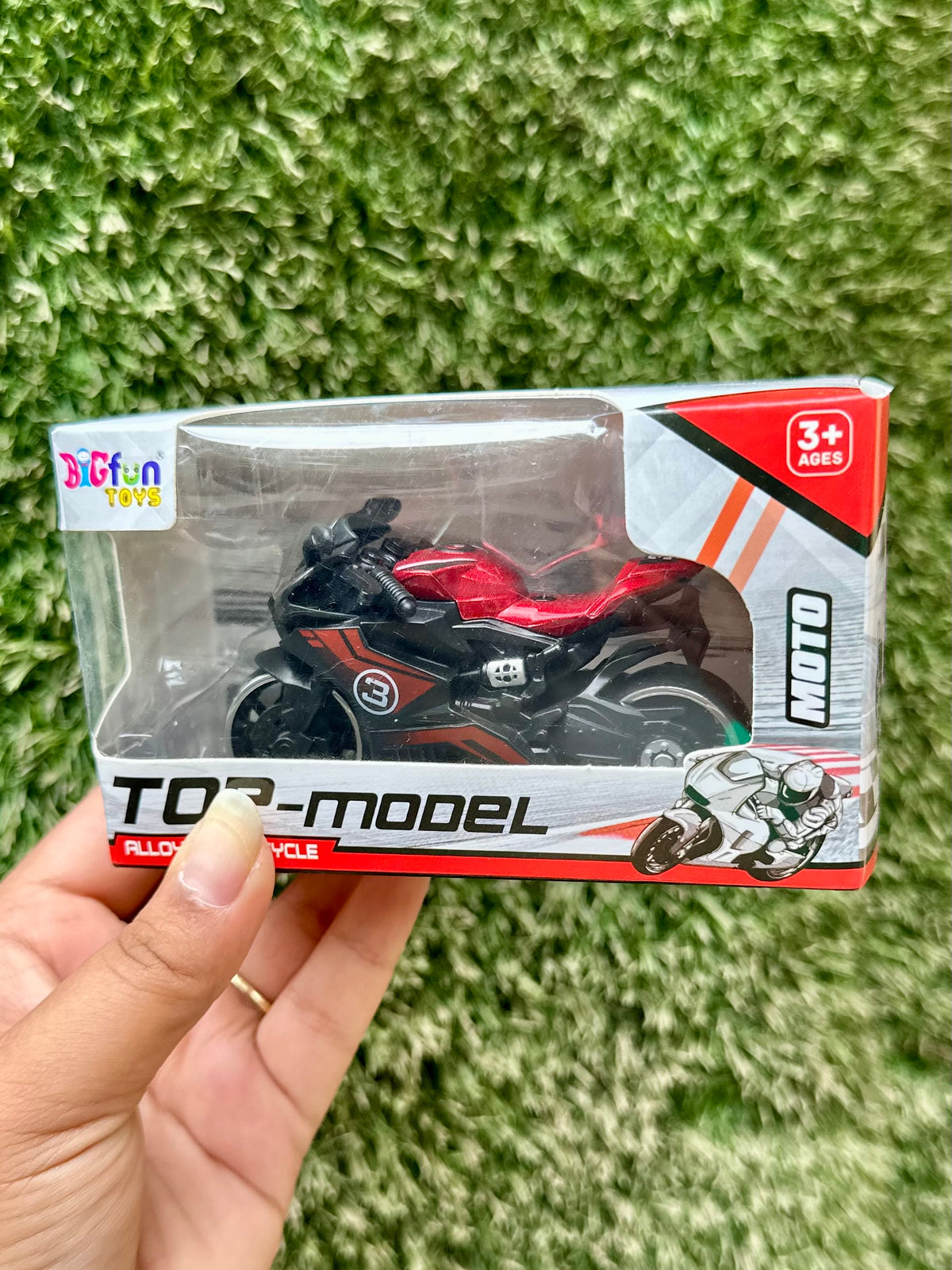 Sports Racing Motorcycle Toy for Kids | Pull Back Bike Model | 3 Color Variants | 3+ Years