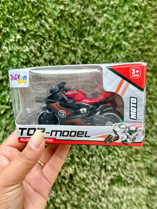 Sports Racing Motorcycle Toy for Kids | Pull Back Bike Model | 3 Color Variants | 3+ Years
