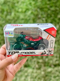 Sports Racing Motorcycle Toy for Kids | Pull Back Bike Model | 3 Color Variants | 3+ Years