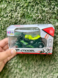 Sports Racing Motorcycle Toy for Kids | Pull Back Bike Model | 3 Color Variants | 3+ Years
