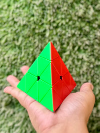 Pyraminx Speed Cube Puzzle | Smooth Rotating Triangle Magic Cube | Brain Teaser Educational Puzzle for Kids & Adults