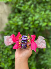 JUGNU STORE Laddoo Gopal Rakhi Gift Hamper for Janmashtami & Raksha Bandhan | Handmade Krishna Rakhi with Natural Stone Beads | Roli Chawal Set, Chocolate & Toffee Treats Gift Pack | Divine Return Gift