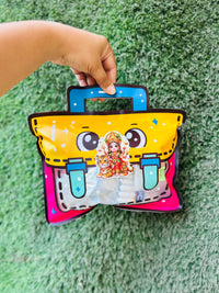 Navratri Kanjak Gift Hamper for Girls, Kids Art and Craft Stationery Set with Hair Accessories, Crayons, Water Colours, Namkeen and Treats, Pack of 12