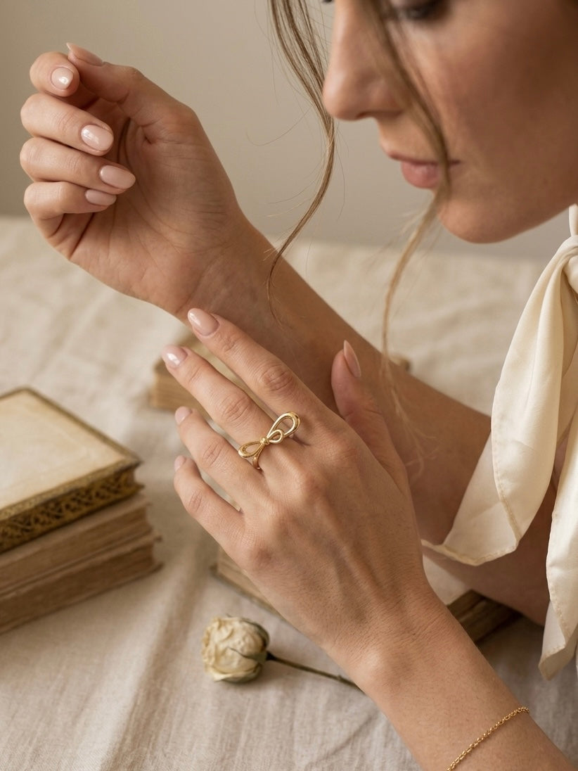 Golden Bow Ring