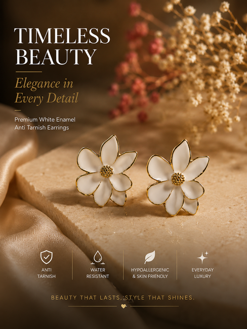 Ivory Bloom Earrings