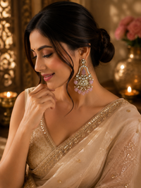 Premium Kundan Pearl Chandbali Earrings for Women | Ethnic Jewellery