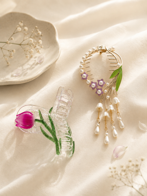 Tulip Bloom Hair Accessories Combo