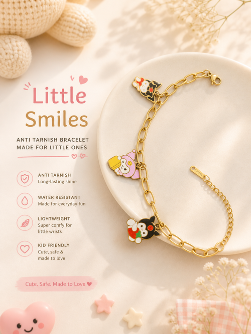 Little Smiles Big Style Cartoon Charm Bracelet