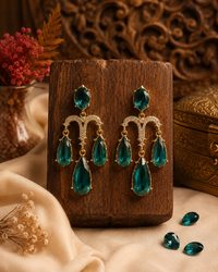Statement Crystal Drop Earrings for Women | Party & Festive Wear