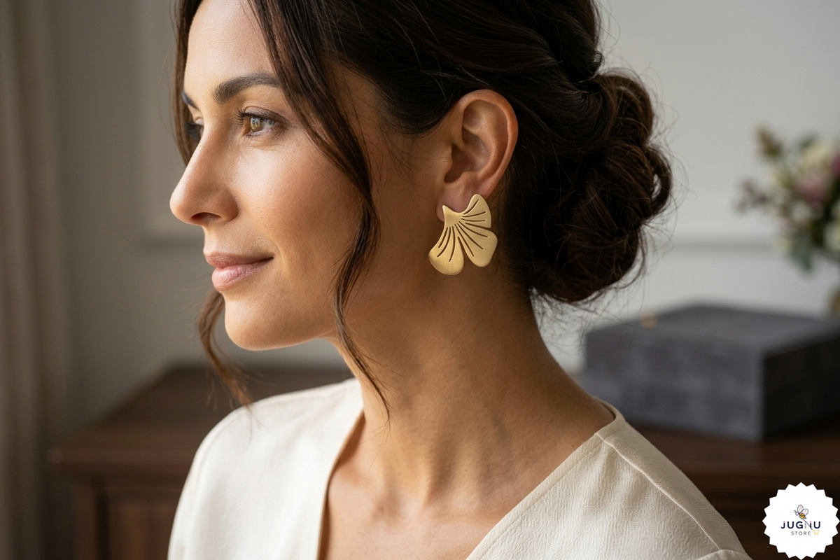 Golden Ginkgo Earrings