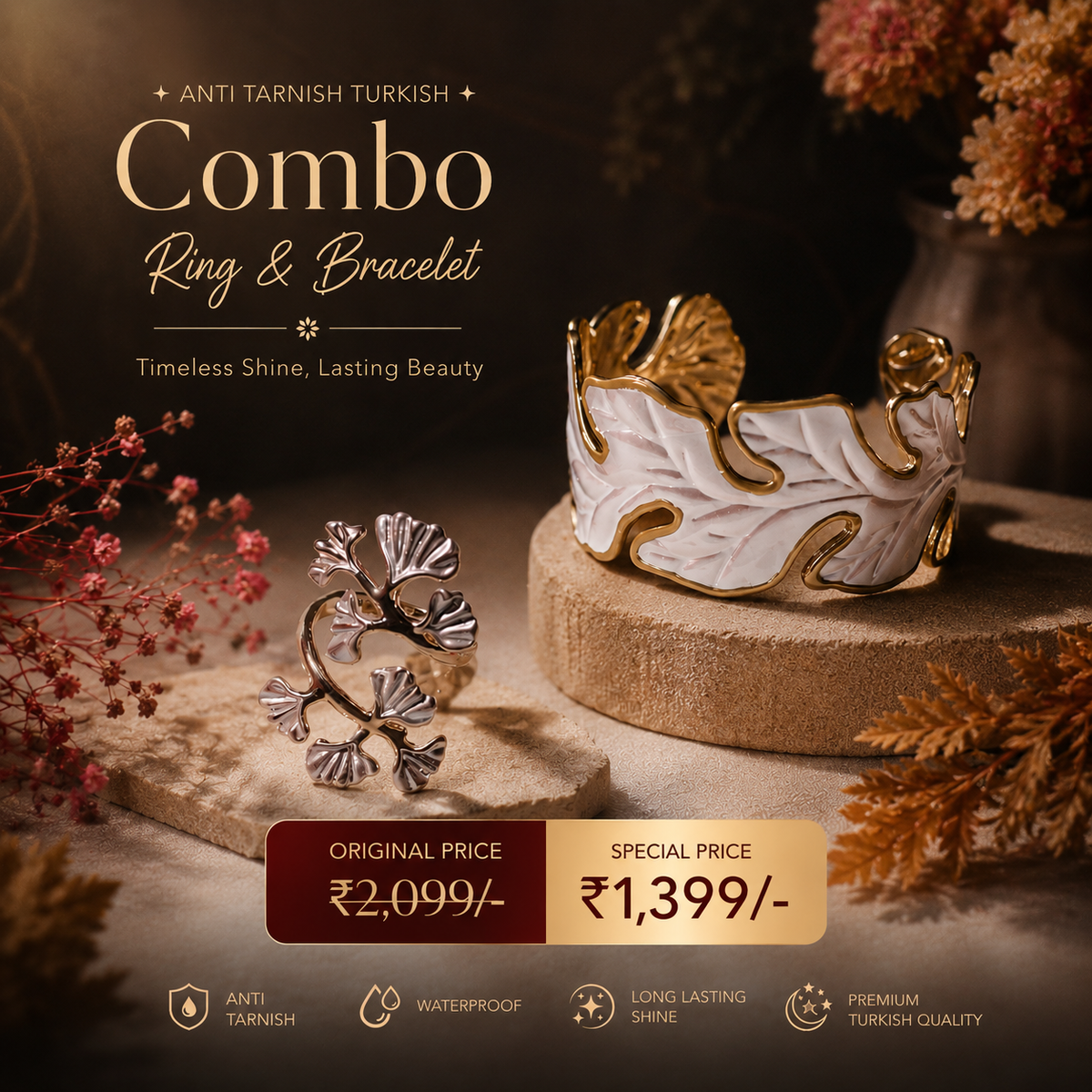 Ivory Leaf Turkish Combo