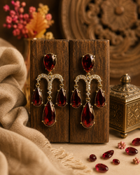 Statement Crystal Drop Earrings for Women | Party & Festive Wear
