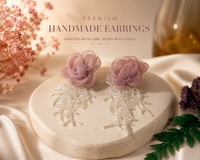 Rose Bloom Handmade Earrings